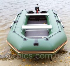 КМ-360D човен КОЛІБРІ надувний п'ятимісний кільовий моторний ПВХ (Kolibri), жорсткий розбірний настил, рухливі