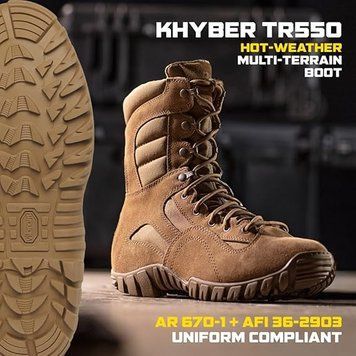 BELLEVILE берці літні американські Оригінал - Черевики Khyber TR550 Hot weather multi-terrain boot Coyote brown 40-48 розміри (7-15)