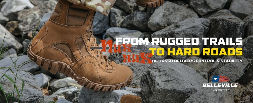 BELLEVILE берці літні американські Оригінал - Черевики Khyber TR550 Hot weather multi-terrain boot Coyote brown 40-48 розміри (7-15)
