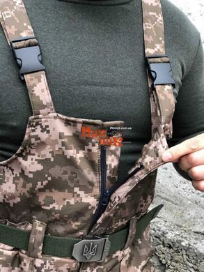 Штани зимові піксель ЗСУ софт шов утеплені на підтяжках Напівкомбінезон 46-60 розміри