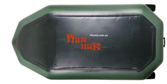 BARK B-300D (В-300К) Трехместная надувная лодка ПВХ гребная, реечный настил + передвижные сиденья, Зелёный
