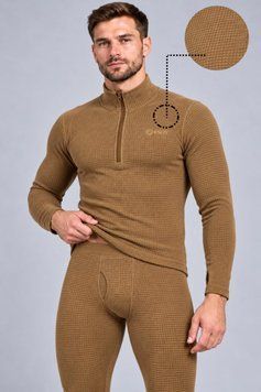 Термобелье вафелька флис мужское военное ЗСУ койот ESDY зимнее S M L XL 2XL 3XL