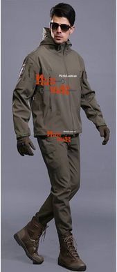 Водонепроникний костюм для полювання і риболовлі Soft Shell Олива