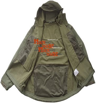 Водонепроникний костюм для полювання і риболовлі Soft Shell Олива