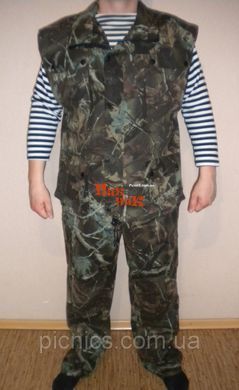 Костюм охота-рыбалка камуфляж Дубок хб демисезонный/летний капюшон рукава отстегиваются