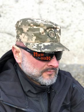 Кепка военная тактическая пиксель с кокардой ЗСУ