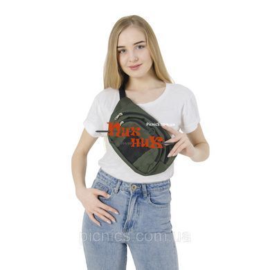 Сумка на пояс Меланж Зеленый