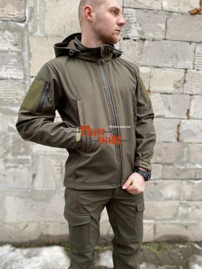 Водонепроницаемый костюм для охоты и рыбалки Soft Shell Олива
