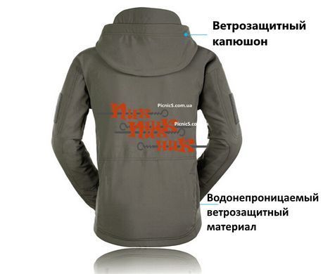 Водонепроницаемый костюм для охоты и рыбалки Soft Shell Олива