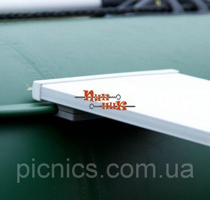 КМ-300D лодка КОЛИБРИ надувная трехместная килевая моторная ПВХ (Kolibri) Зеленая, жесткий настил, подвижные